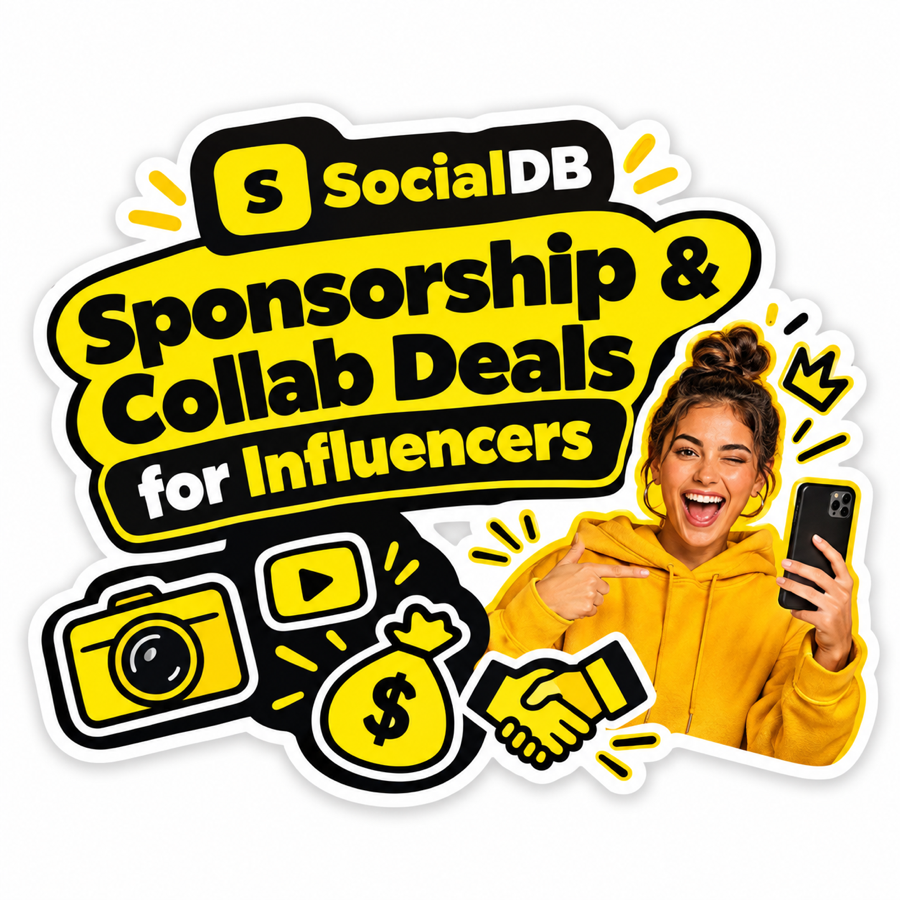 SocialDB sticker — Sponsorship & collab deals for influencers