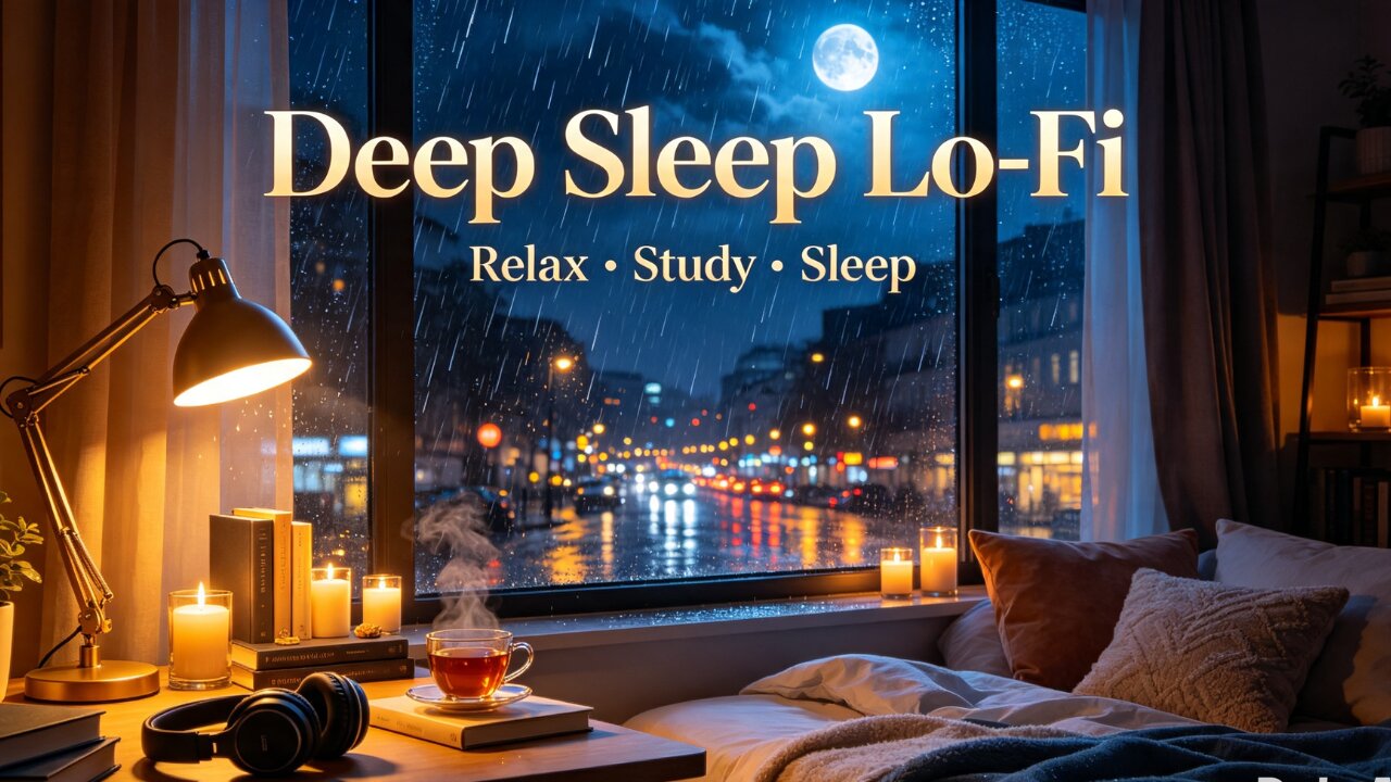 Deep Sleep Lo-Fi 🌙 Relaxing Rain Sounds & Cozy Night Ambience for Sleep, Study & Stress Relief