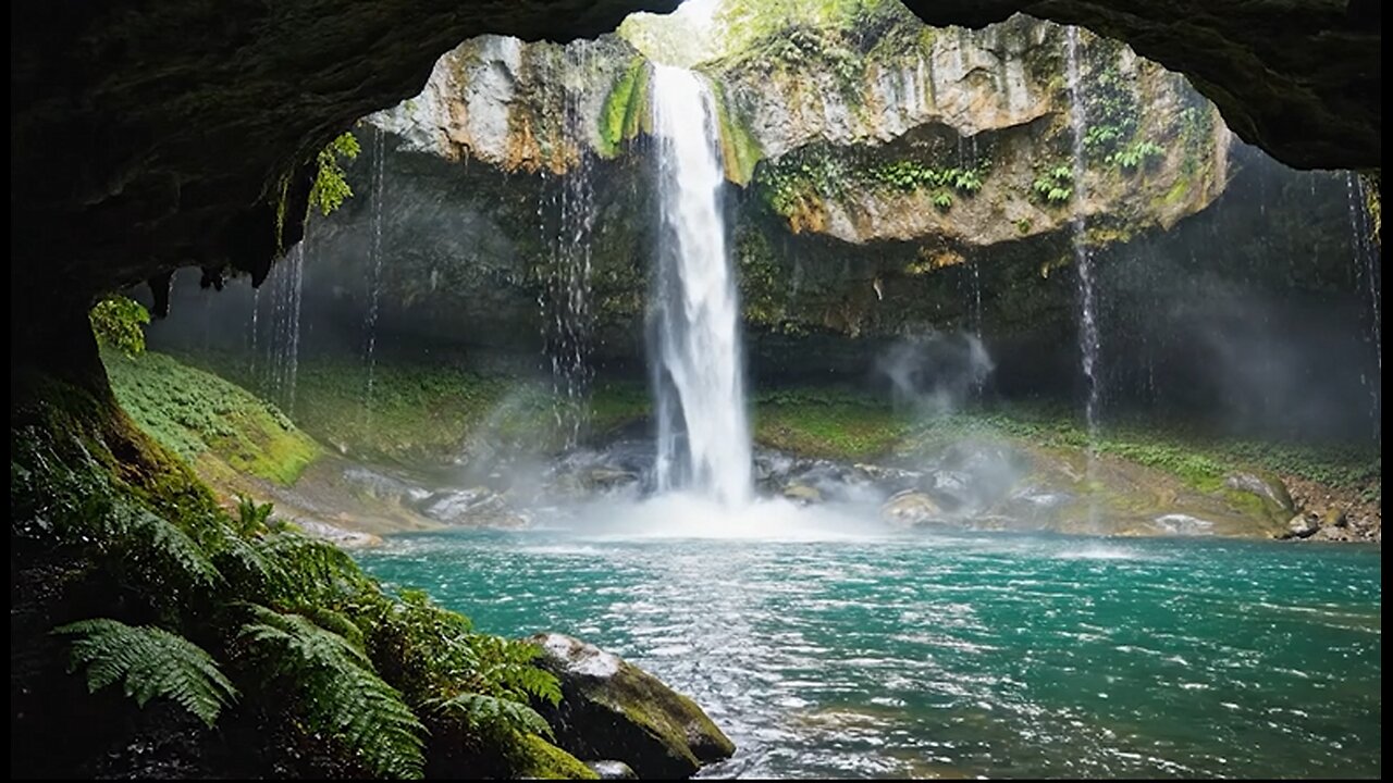 Waterfall Pouring into a Cave, Best Sleep Ever
