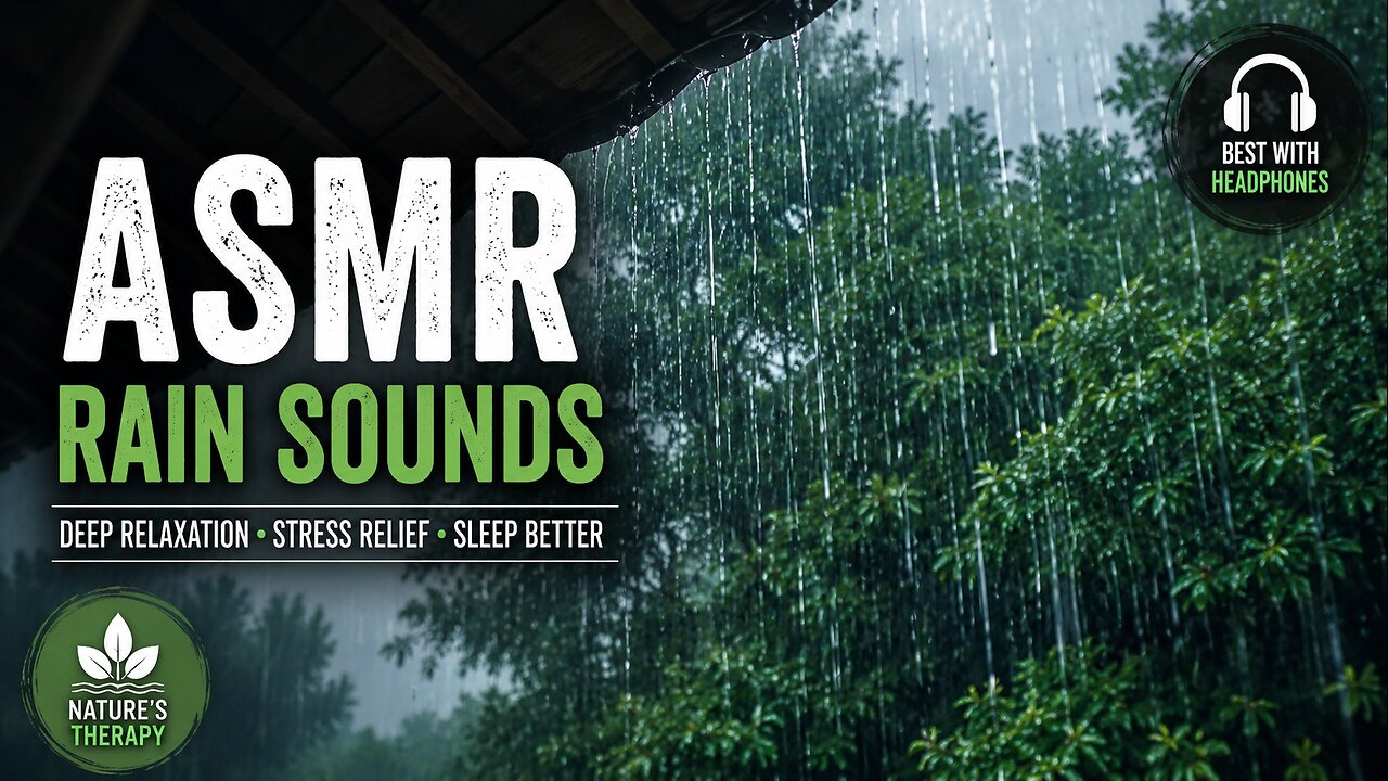 ASMR Heavy Rain on Rooftop 🌧 Cozy Rain Sounds for Deep Sleep, Relaxation & Meditation