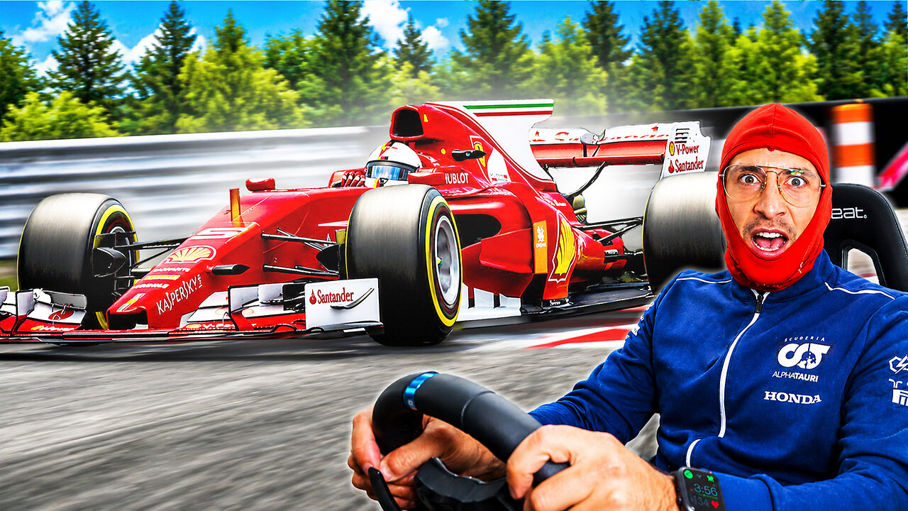 Professional Driver Tries Racing Simulator...