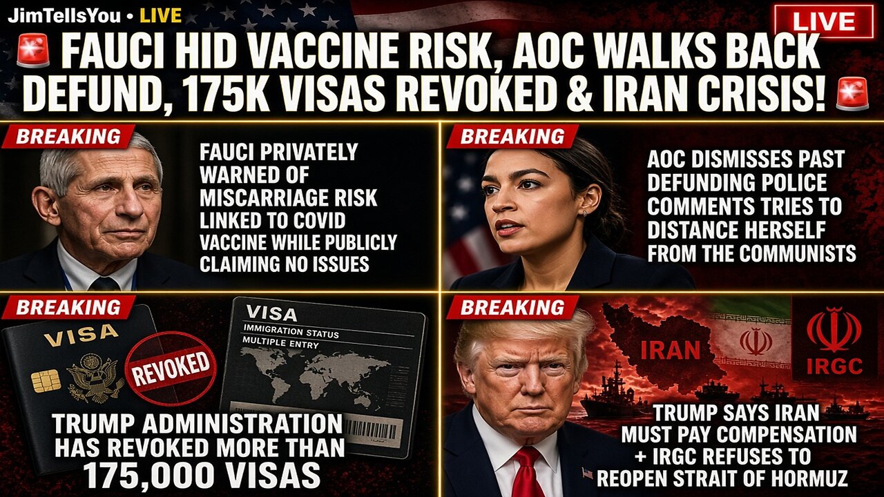 🚨 Fauci Hid Miscarriage Risk, AOC Walks Back Defund Police, 175K Visas Revoked & Iran Crisis! 🚨