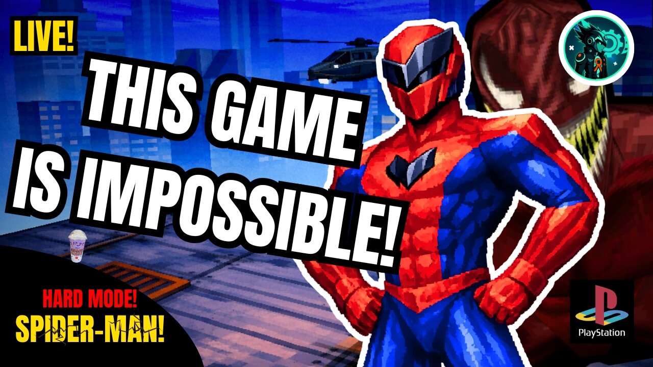 THIS GAME IS IMPOSSIBLE - Hard Mode Challenge - Spider-Man! (PS1) #live #spidermanbrandnewday