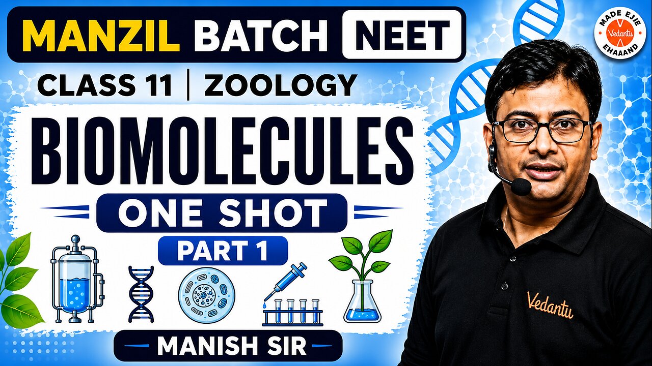 Biomolecules | Complete Chapter | Part 1 | NEET | Botany | Tarun Sir | PW | NCERT
