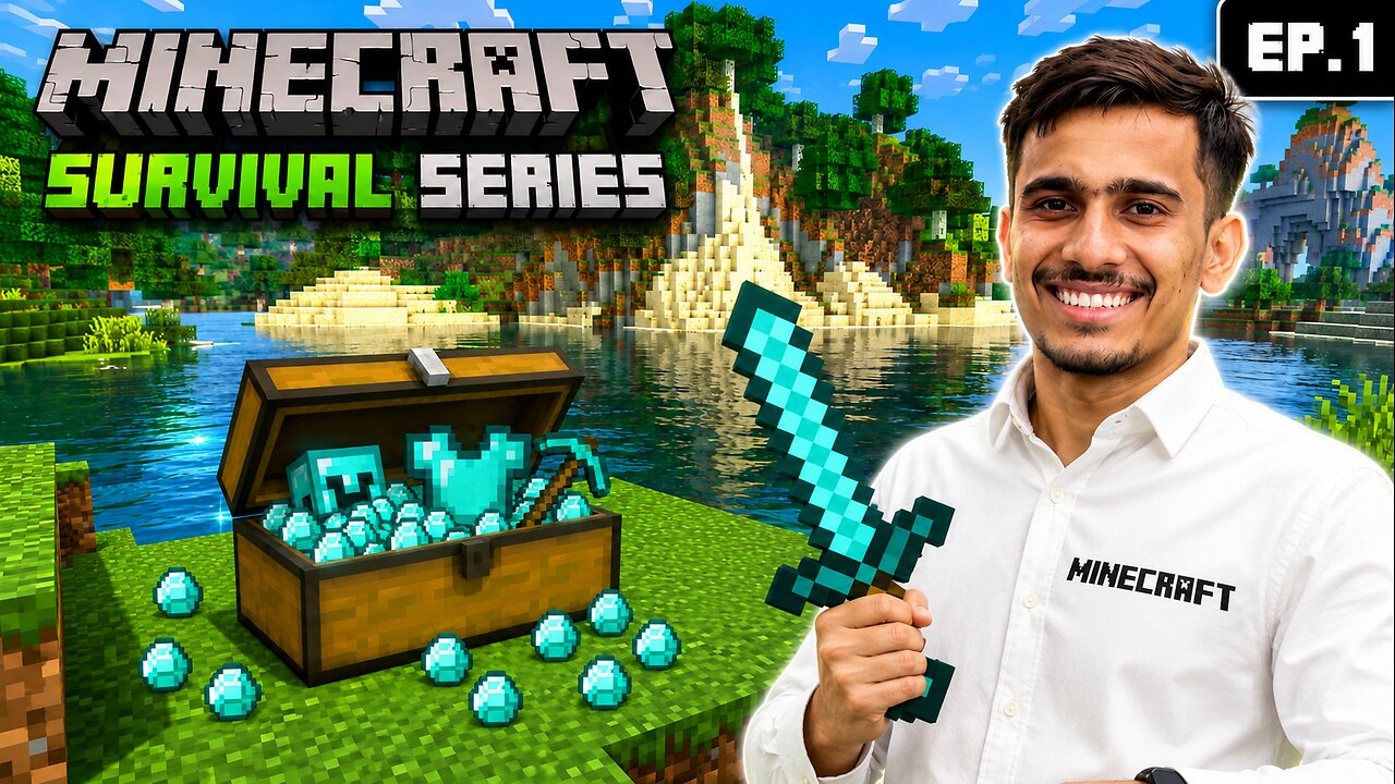 Minecraft Survival Live 🎮 Exploring Caves, Finding Diamonds & Building a Dream Base!