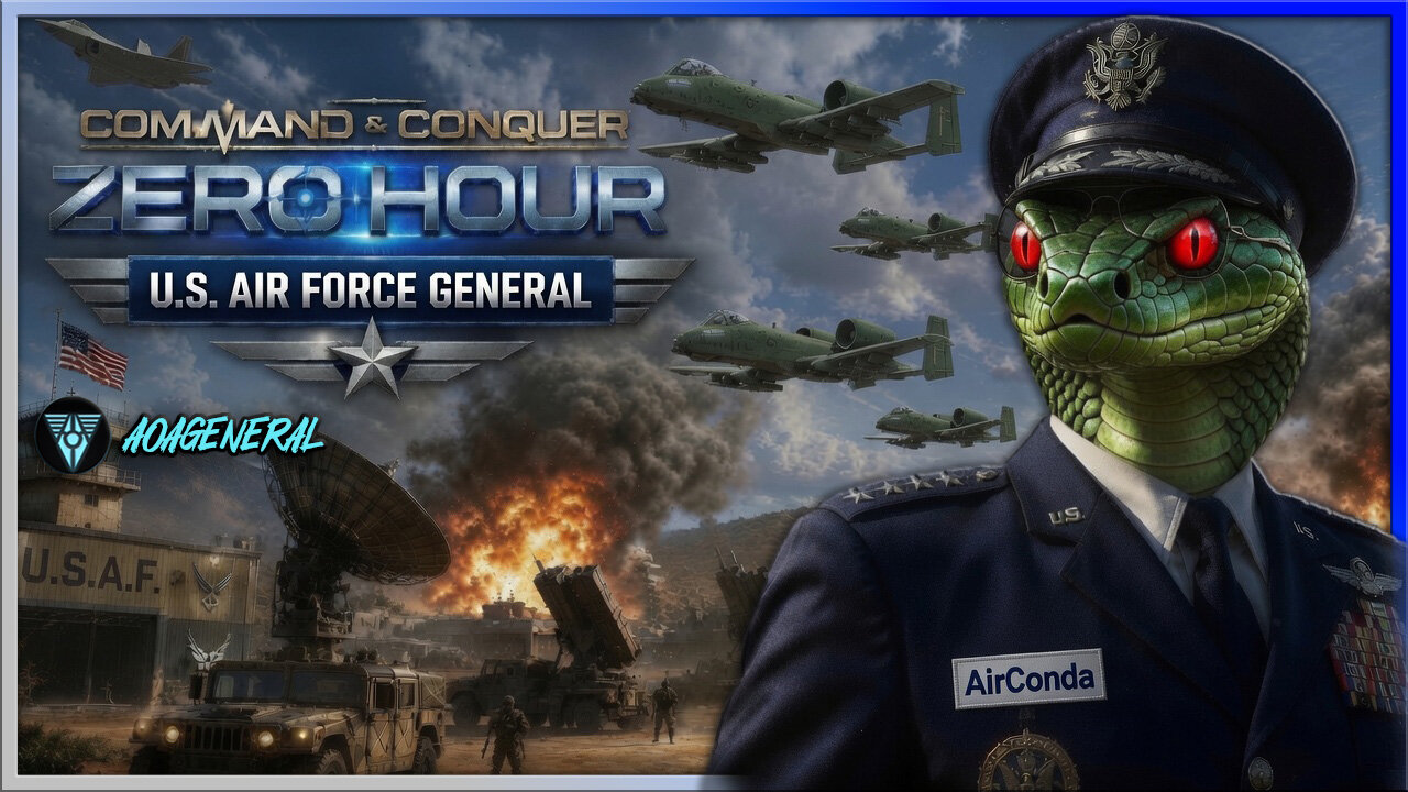 Command & Conquer: Generals Zero Hour - This Air Force General is Mad in the U S of A! w/AoAGeneral