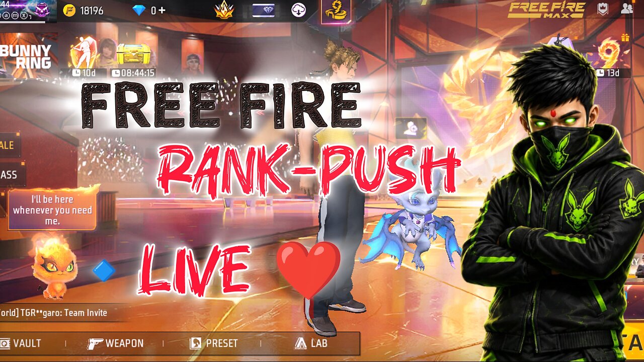 🔴 LIVE SPECIAL WAR RANK PUSH FREE FIRE