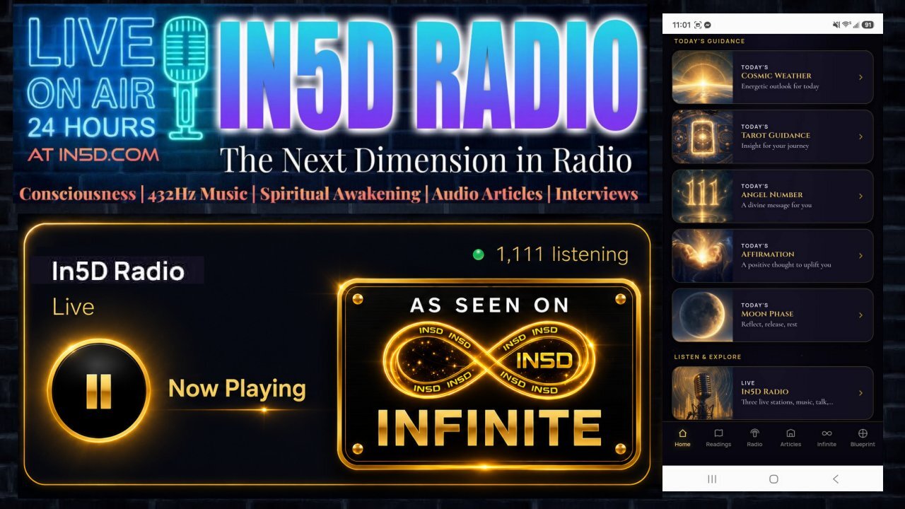 📻 IN5D RADIO!!!!! News, 432Hz Music, Consciousness, & Disclosure