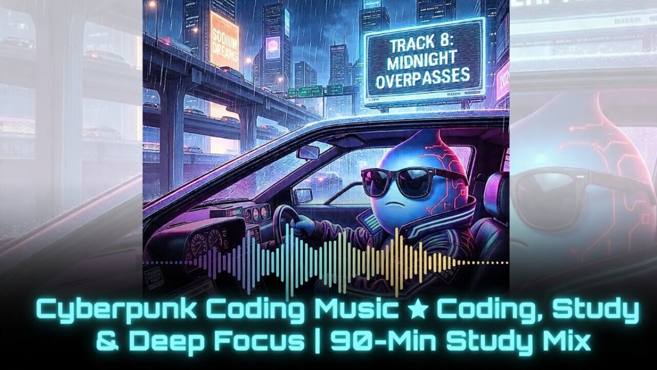 Cyberpunk Coding Music 🌆 Coding, Study & Deep Focus | 90-Min Study Mix