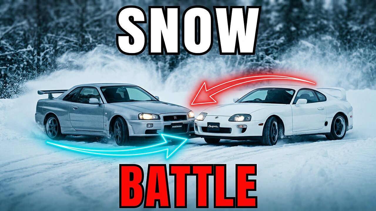 JDM Kings: Skyline R34 vs Supra Snow Drift