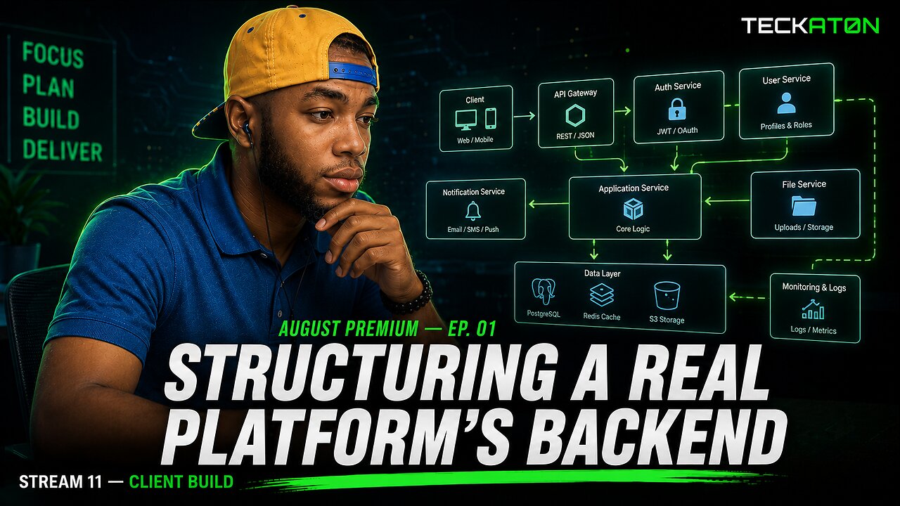 Structuring the Backend Logic of a Real Healthcare Platform LIVE | August Premium Ep. 01 | Teckaton