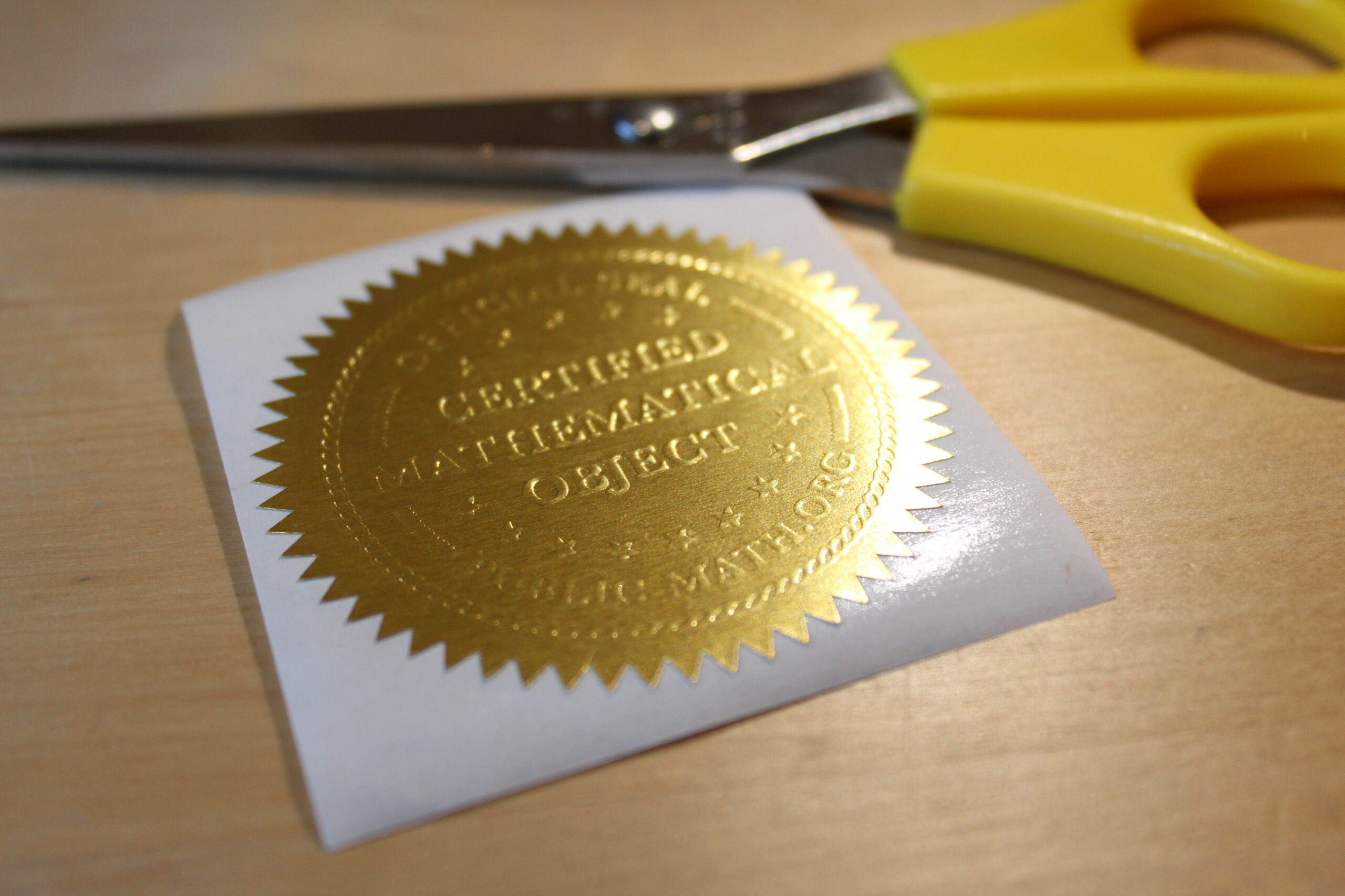 Mathematical Objects: Certified Mathematical Object sticker with Chris Nho