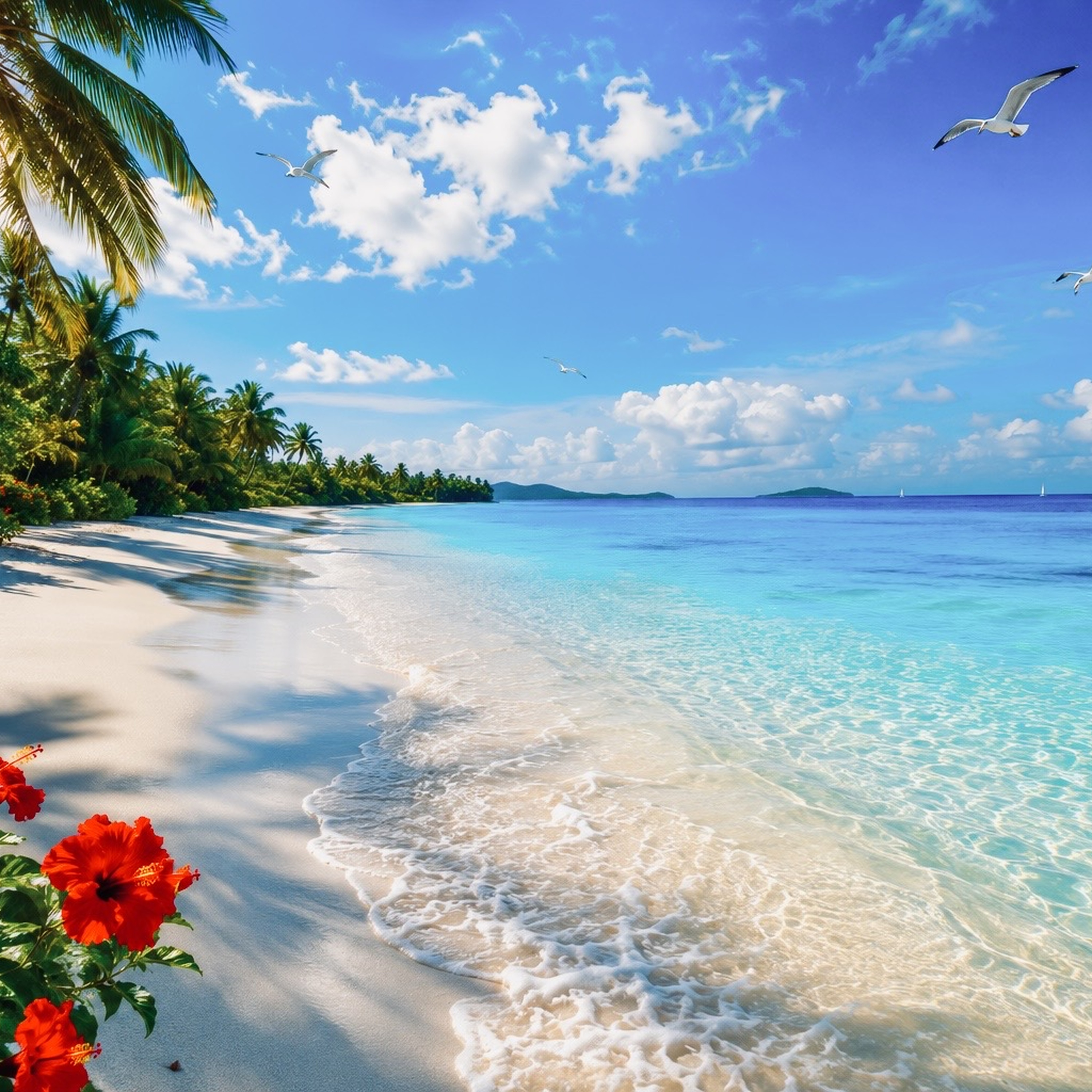 🌴 PARADISE BEACH SOUNDS 🌊 2 HOURS OF OCEAN WAVES FOR DEEP SLEEP, RELAXATION & STRESS RELIEF 🌞