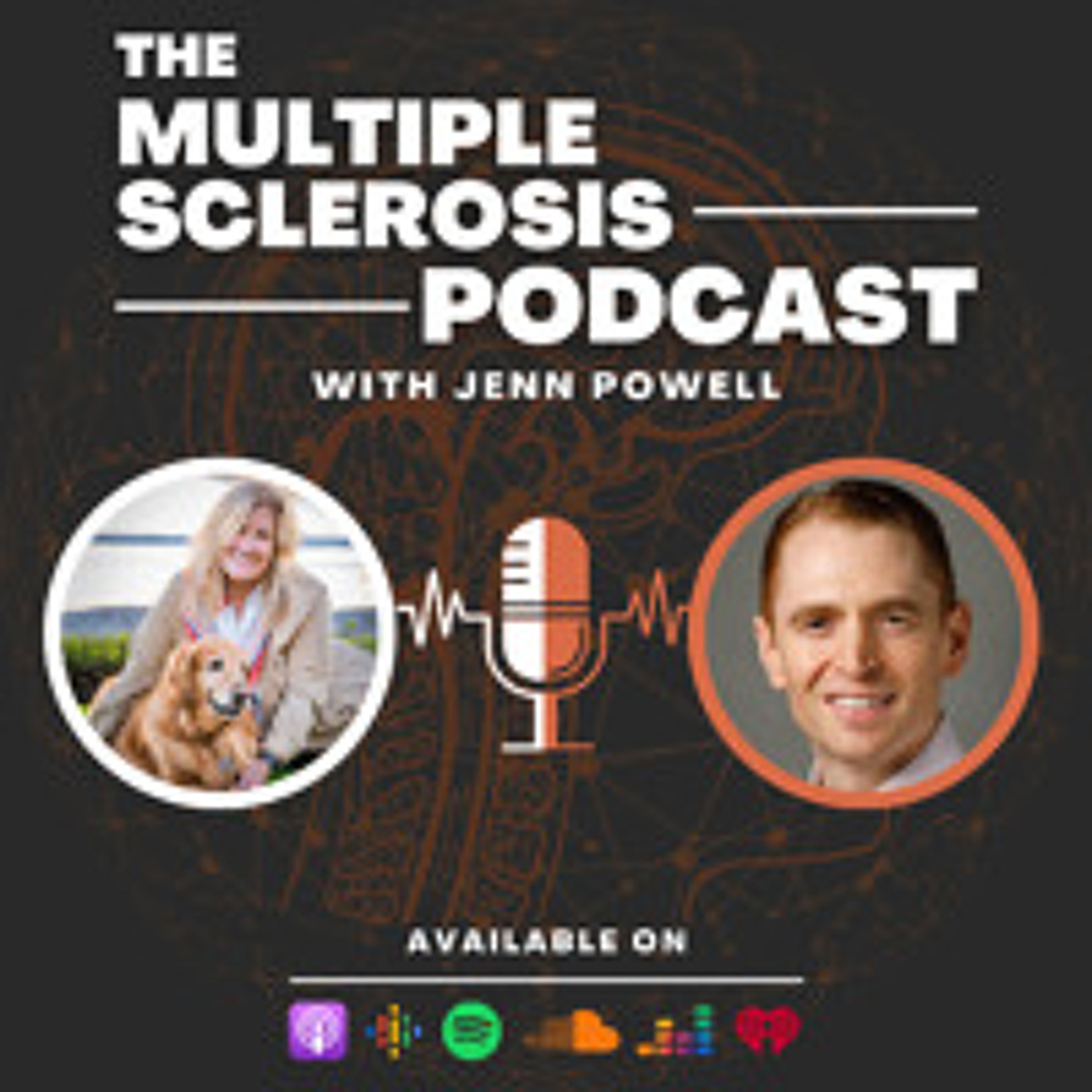 Jenn sits with neuroimmunologist Dr. Brandon Beaber