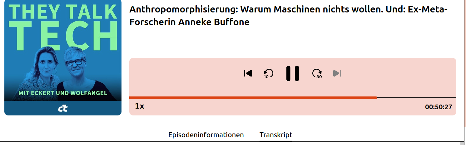 Guten Morgen, Ihr Bizzies!
Beim Morgenkaffee sich aufschlauen mit Frauen und Technik, besser bekannt als "They Talk Tech". Sehr guter Podcast! https://frauen-technik.podigee.io/101-new-episode. Habt einen schönen Tag!