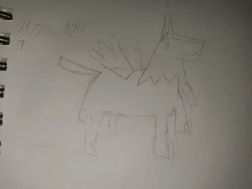 Tried to sketch Griffiñata (from the Cassette Beasts 2002 trailer) to practice and also because it's adorable (I swear it's cuter in the trailer /lh)

#Fanart #CassetteBeasts2002 #CassetteBeasts