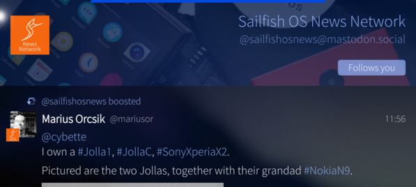 Another update for #Tooter β. The app should finally be crash free *yeah*, profile pages are loaded correctly and you can now bookmark Toots (it's not yet possible though to open your bookmark collection...).
https://openrepos.net/content/molan/tooter-v
#SailfishOS #Mastodon #tooterb