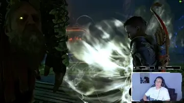 Kratos le da su cuchillo a Atreus - God of War