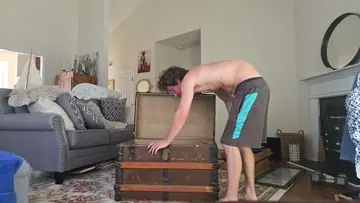 man in a chest