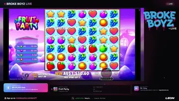 FRUIT PARTY 2 buys retrigger