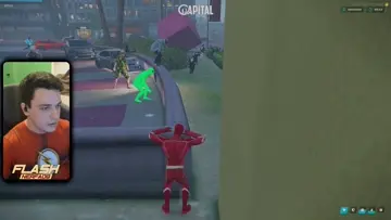flash levando o carro do bagual kkk