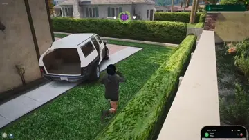 Bella gets in the car with May