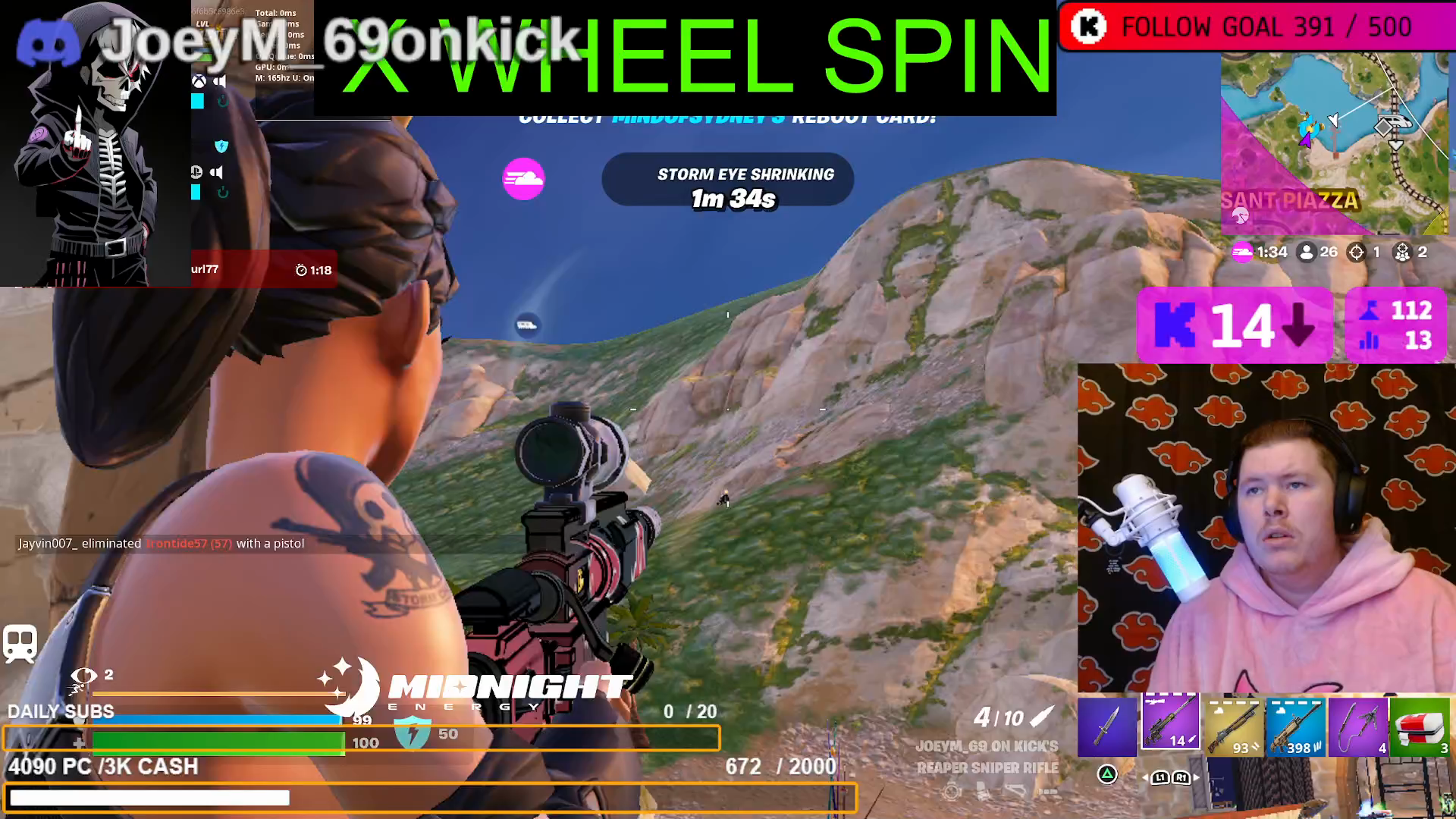 in air headshot