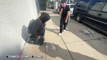 David licks dirty water