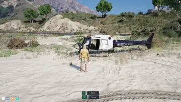 Getting pushed out of the Heli.