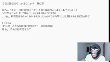 舌なめずりするゴリライモ