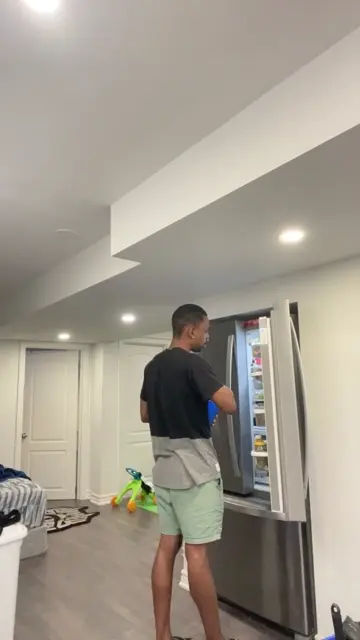 Cleaning out the old food out the fridge