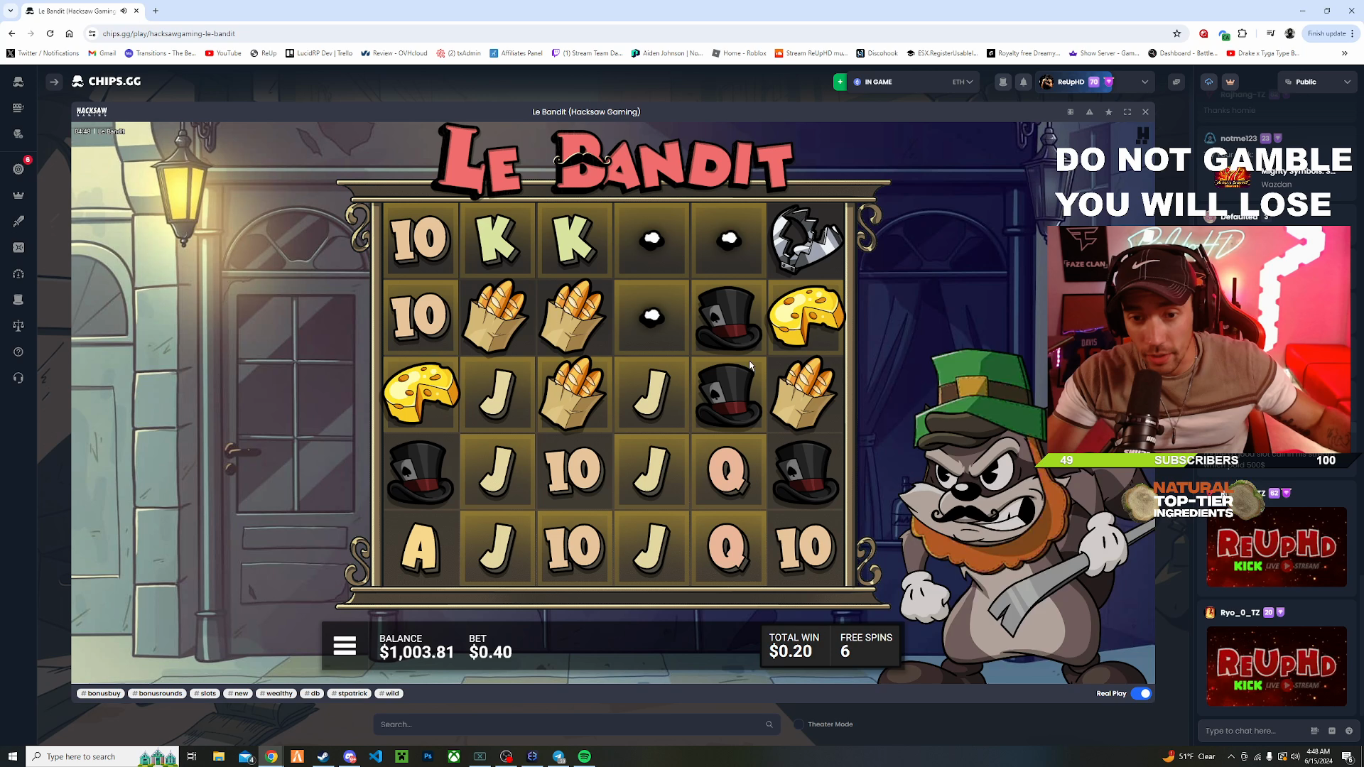 BIG WIN ON LE BANDITO