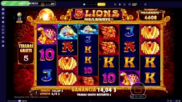 triunfo con 5 lions megaways