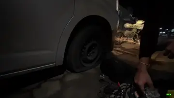 Nos quedamos sin llanta 