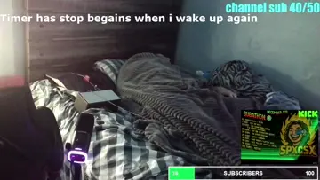 HE wakes up to a kick andturns speaker off