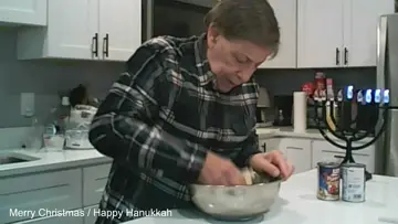 Jackie Preparing the Dough for Yum-Yums!