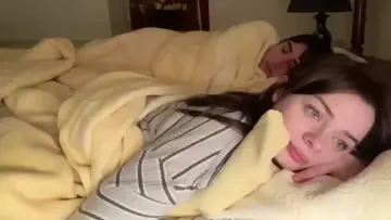 Beautiful Girl Snoring Open Mouth