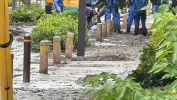 大阪水道管破裂