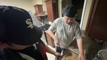 eating raw burnt cookies 