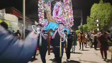 El andar de la Virgen de la Candelaria en Huaraz.