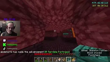 wither skeleton stream snipes speedrunner in MC