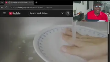 Washing dishes