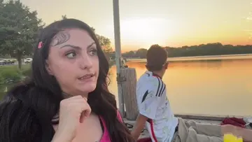 ivy rose and her bf at the lake 