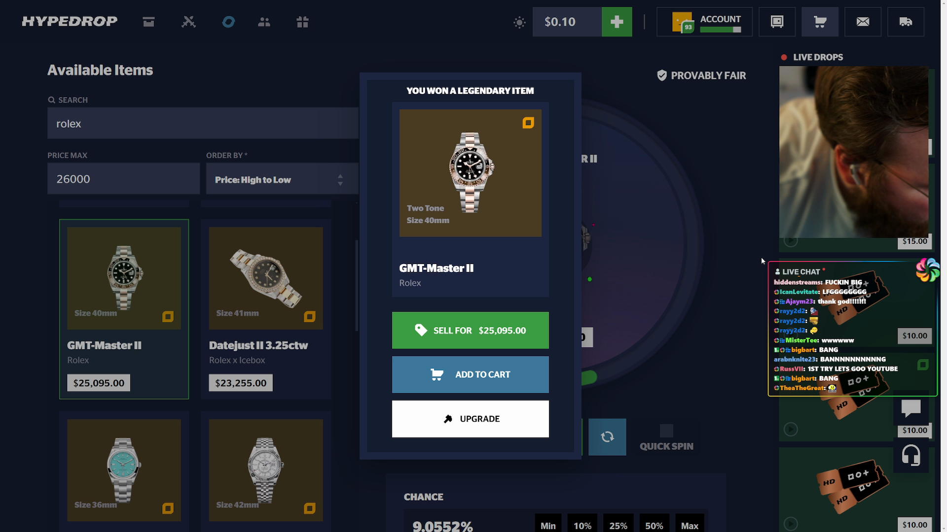 Insane Rolex win!