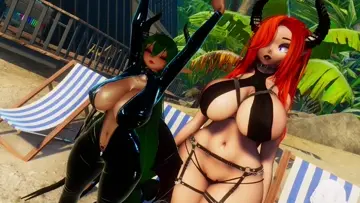 bimbo bounces on the beach