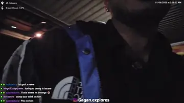 gagan pooring drink over old man