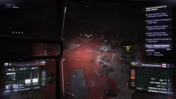 Landing on white ship