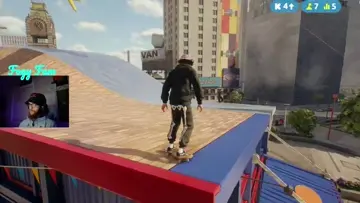 God Gap off Skate Shop Roof onto Ramp