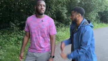 banter with cameraman