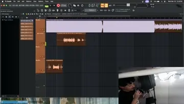 in the booth